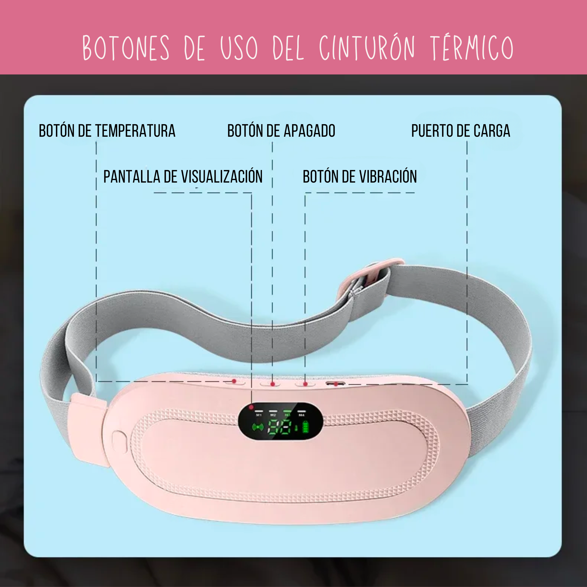 Cinturón térmico y masajeador